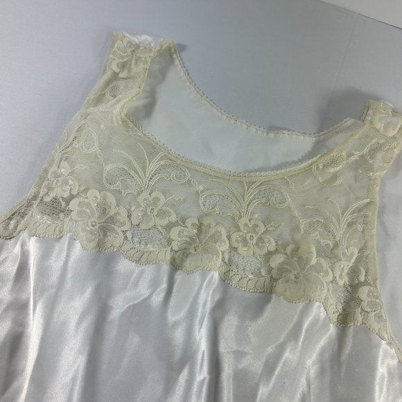 Vintage Maidenform Size 38 Something Suitable Tank Camisole Lace White - Picture 3 of 10
